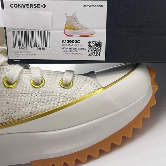 Converse WMNS RUN STAR HIKE HI VINTAGE WHITE/VINTAGE WHITE A12900C Platforms Sne - Picture 16 of 16